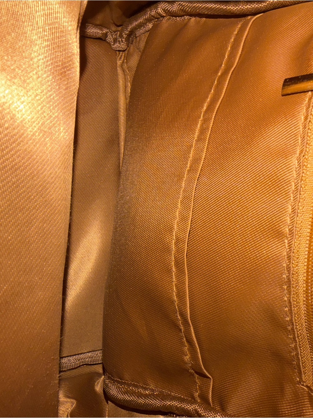 Designer-Style Brown Check Mini Backpack - Picture 3 of 3